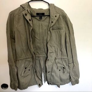 Forever 21 green zip up jacket